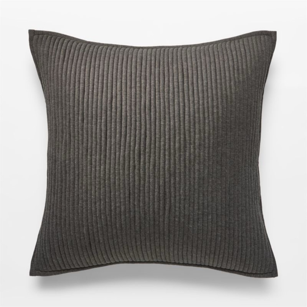 CB2 Charcoal Ribbed Cushion